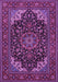 Machine Washable Medallion Purple Traditional Area Rugs, wshtr1718pur