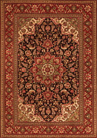 Medallion Orange Traditional Rug, tr1718org