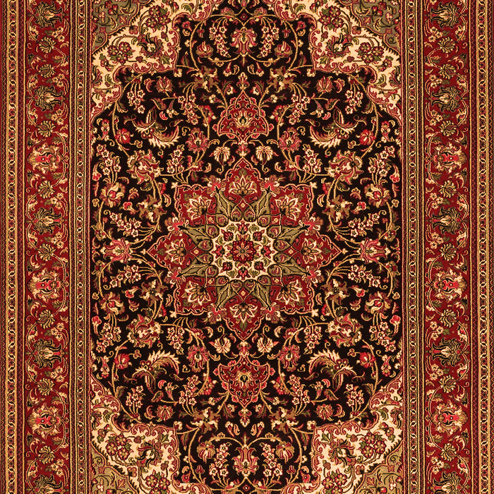 Medallion Orange Traditional Rug, tr1718org