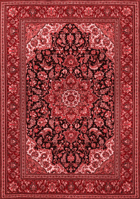 Medallion Red Traditional Rug, tr1718red