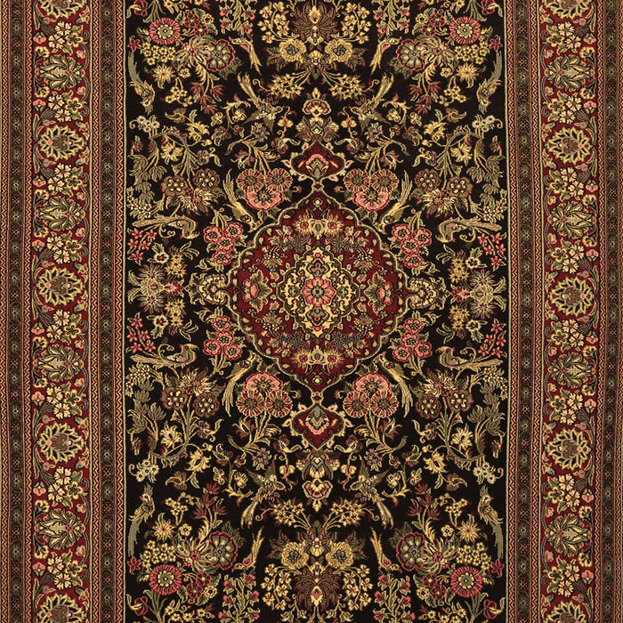 Medallion Brown Traditional Rug, tr1719brn