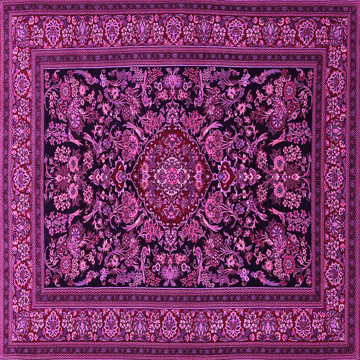 Square Medallion Pink Traditional Rug, tr1719pnk