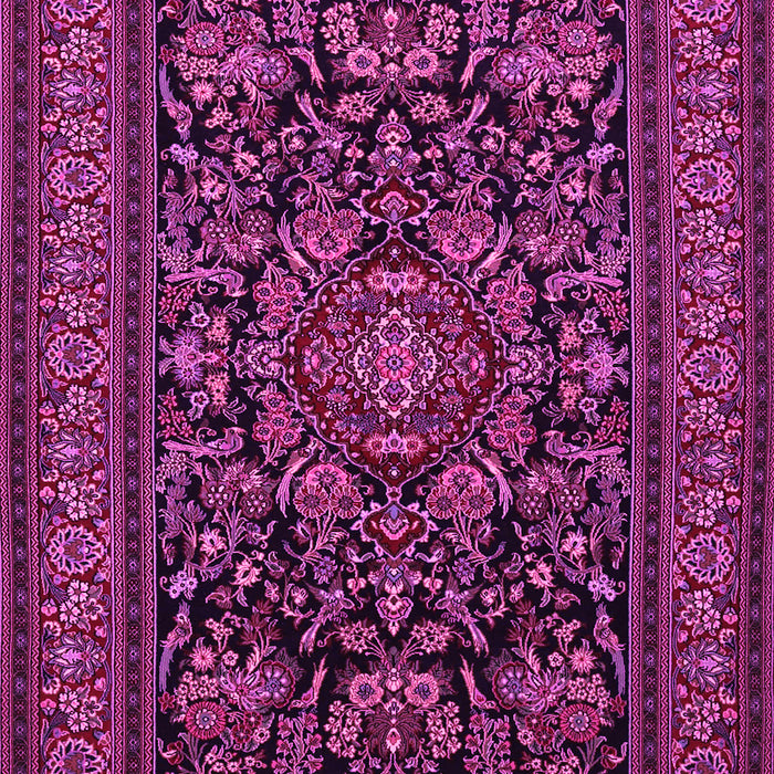 Medallion Pink Traditional Rug, tr1719pnk