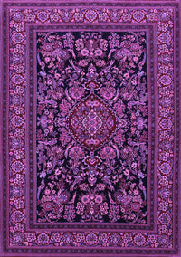 Medallion Purple Traditional Rug, tr1719pur