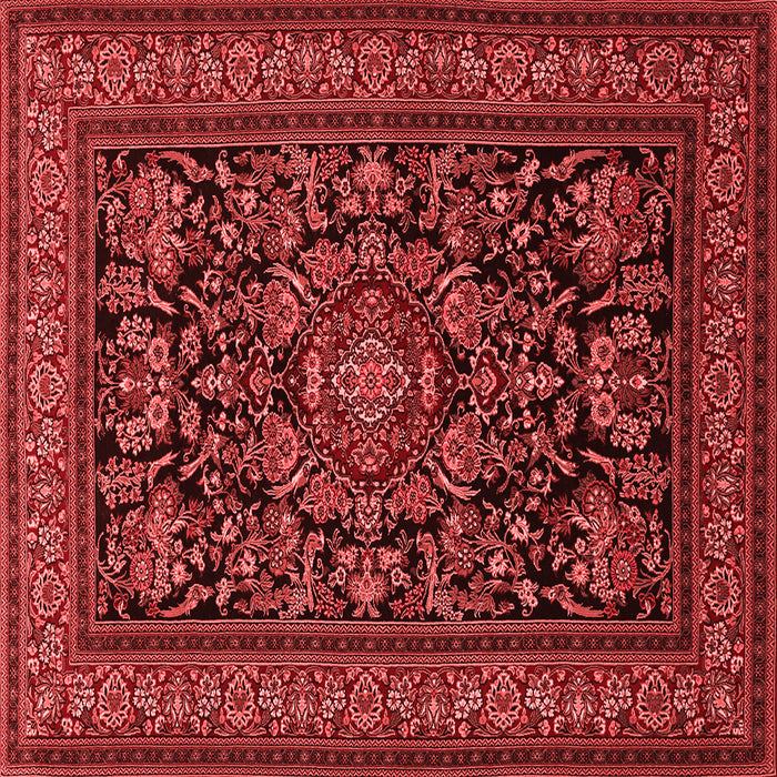 Medallion Red Traditional Rug, tr1719red