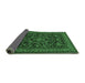 Sideview of Medallion Emerald Green Traditional Rug, tr1719emgrn