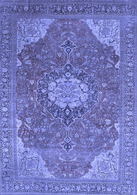 Medallion Blue Traditional Rug, tr171blu