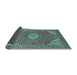 Sideview of Medallion Light Blue Traditional Rug, tr171lblu