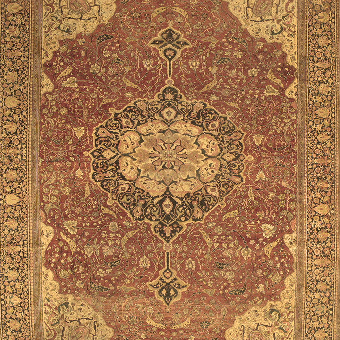 Medallion Brown Traditional Rug, tr171brn