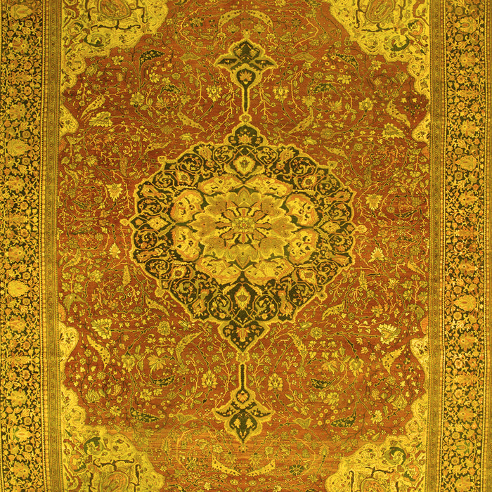 Medallion Yellow Traditional Rug, tr171yw