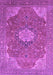 Machine Washable Medallion Purple Traditional Area Rugs, wshtr171pur