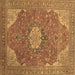 Square Medallion Brown Traditional Rug, tr171brn