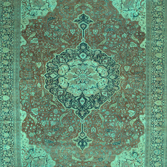 Medallion Turquoise Traditional Rug, tr171turq