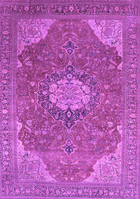 Medallion Purple Traditional Rug, tr171pur