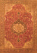 Serging Thickness of Machine Washable Medallion Orange Traditional Area Rugs, wshtr171org