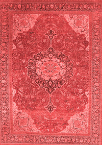 Medallion Red Traditional Rug, tr171red