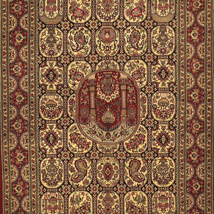 Machine Washable Persian Brown Traditional Rug, wshtr1720brn