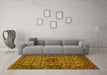 Machine Washable Persian Yellow Traditional Rug in a Living Room, wshtr1720yw