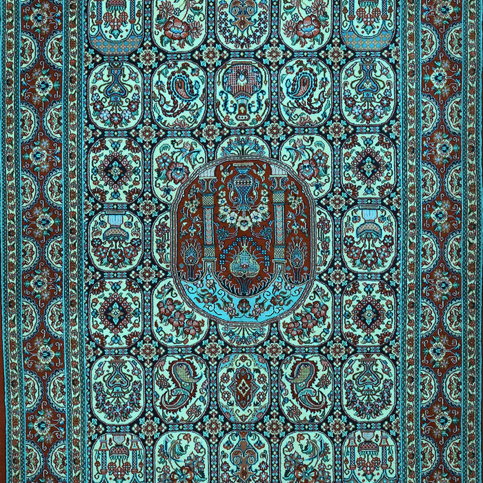 Machine Washable Persian Light Blue Traditional Rug, wshtr1720lblu