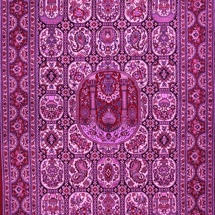 Machine Washable Persian Pink Traditional Rug, wshtr1720pnk