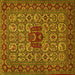 Square Persian Yellow Traditional Rug, tr1720yw