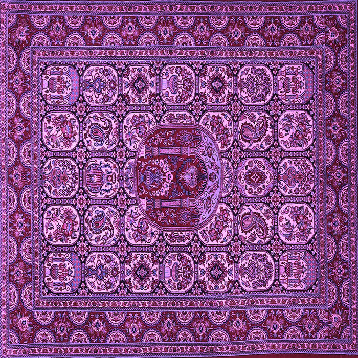 Square Persian Purple Traditional Rug, tr1720pur