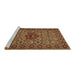 Sideview of Machine Washable Persian Brown Traditional Rug, wshtr1720brn