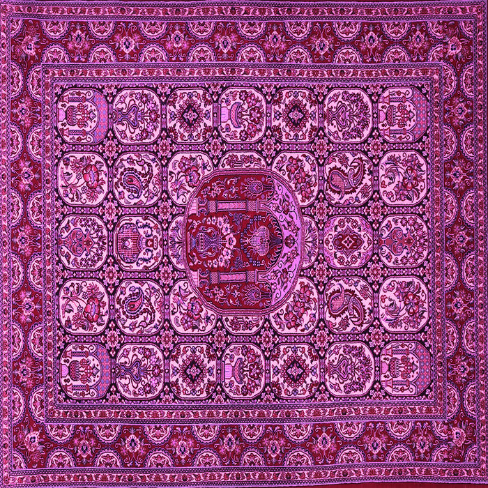 Square Machine Washable Persian Pink Traditional Rug, wshtr1720pnk
