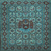 Square Machine Washable Persian Light Blue Traditional Rug, wshtr1720lblu