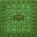 Round Machine Washable Persian Green Traditional Area Rugs, wshtr1720grn