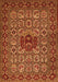 Serging Thickness of Machine Washable Persian Orange Traditional Area Rugs, wshtr1720org