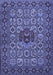 Machine Washable Persian Blue Traditional Rug, wshtr1720blu