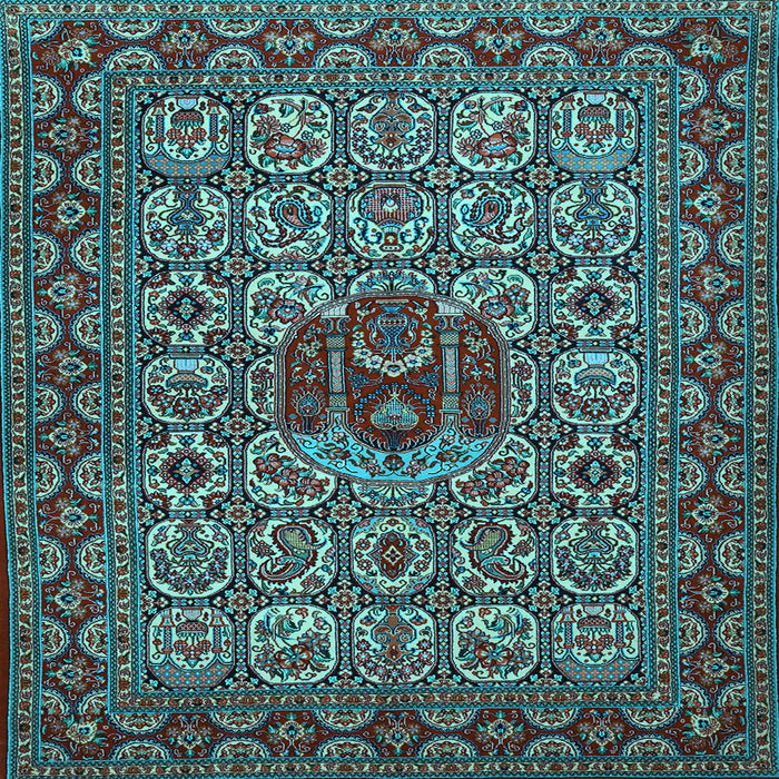 Square Persian Light Blue Traditional Rug, tr1720lblu