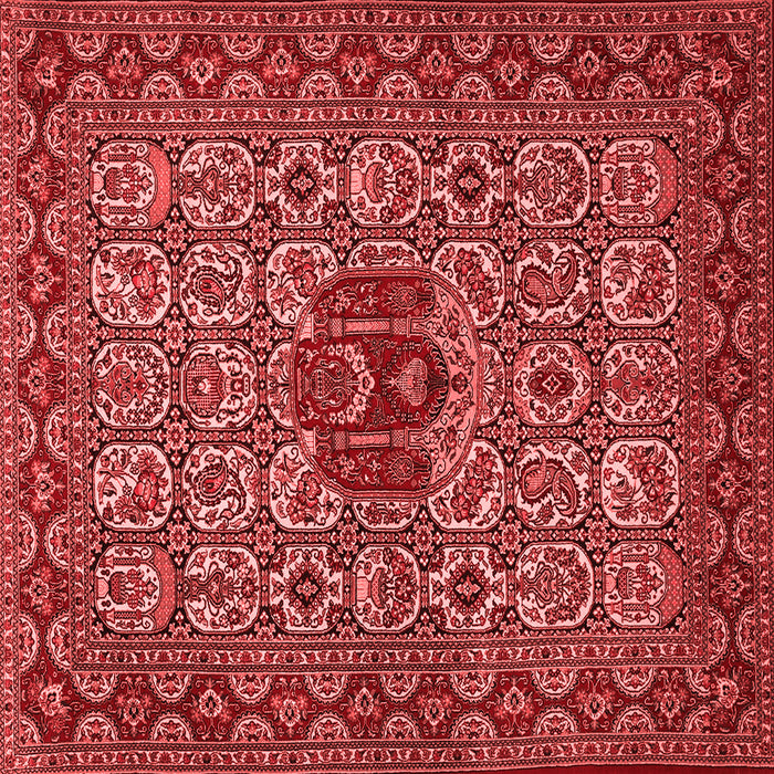 Machine Washable Persian Red Traditional Rug, wshtr1720red