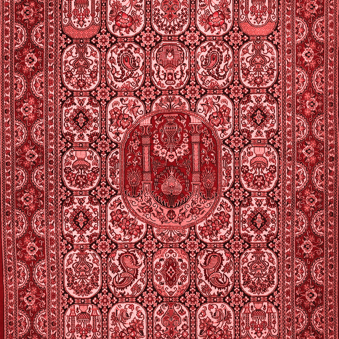 Machine Washable Persian Red Traditional Rug, wshtr1720red
