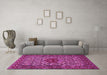 Machine Washable Persian Pink Traditional Rug in a Living Room, wshtr1720pnk