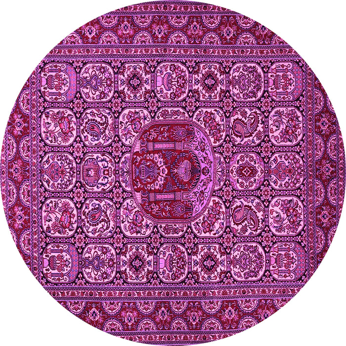 Round Persian Pink Traditional Rug, tr1720pnk