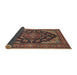 Sideview of Traditional Orange Brown Medallion Rug, tr1721