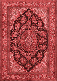 Medallion Red Traditional Rug, tr1721red