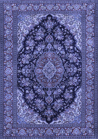 Medallion Blue Traditional Rug, tr1721blu