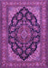 Medallion Purple Traditional Rug, tr1721pur