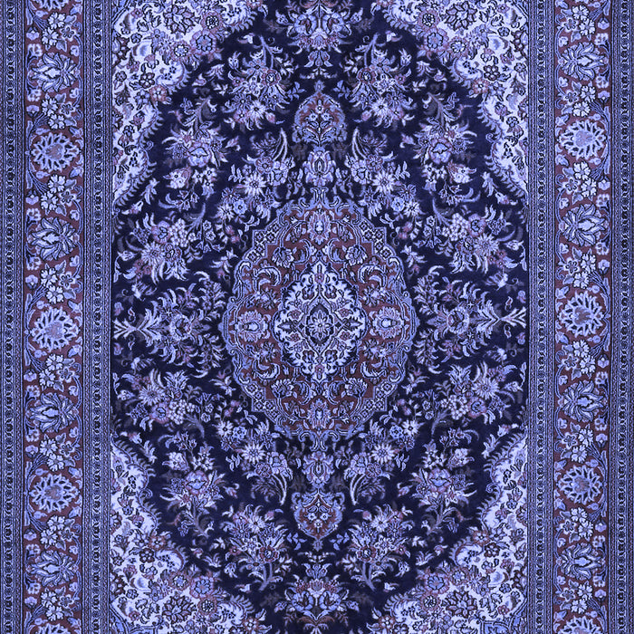 Medallion Blue Traditional Rug, tr1721blu