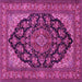 Square Medallion Pink Traditional Rug, tr1721pnk