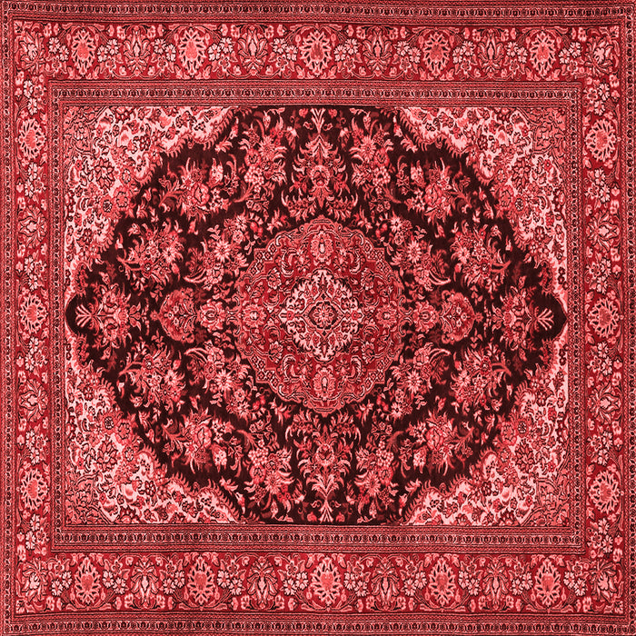 Medallion Red Traditional Rug, tr1721red
