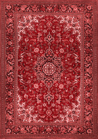 Medallion Red Traditional Rug, tr1722red