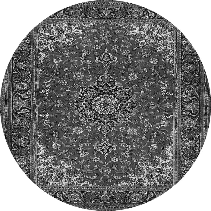 Square Medallion Gray Traditional Rug, tr1722gry