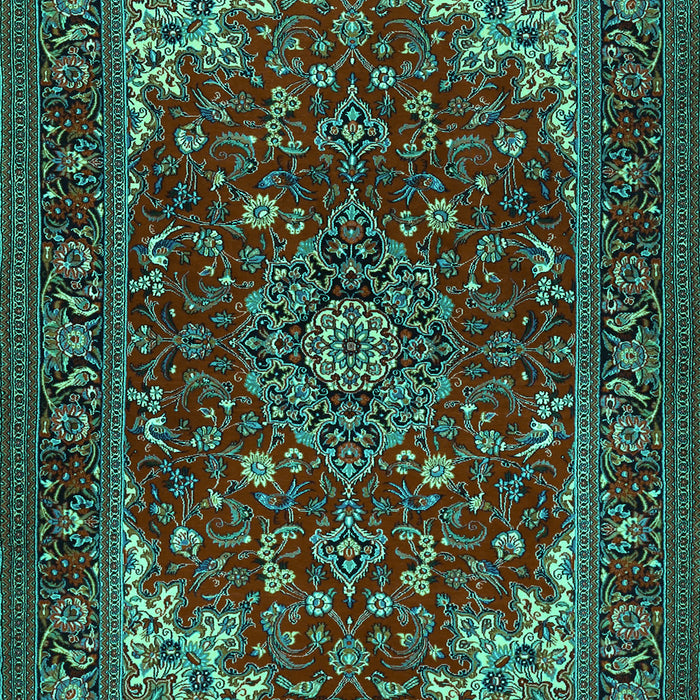 Medallion Turquoise Traditional Rug, tr1722turq