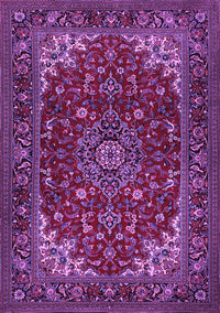 Medallion Purple Traditional Rug, tr1722pur