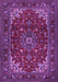 Medallion Purple Traditional Rug, tr1722pur