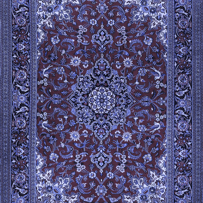 Medallion Blue Traditional Rug, tr1722blu